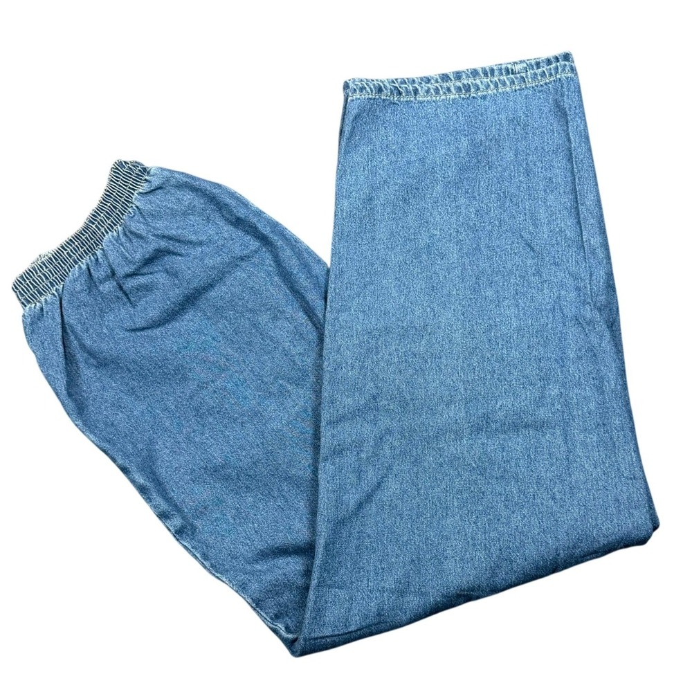 Liz & Me Signature Secret Slimmer Jeans 14W 00X Blue Denim Straight Leg Pull On